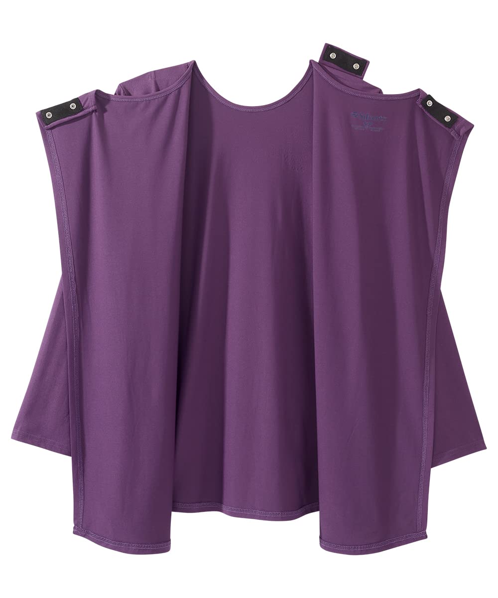 Women’s Open-Back Adaptive Long Sleeve Embellished Top - Eggplant LGE