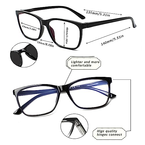 SIGVAN Ladies Reading Glasses Blue Light Blocking Spring Hinge Fashion Pattern Print Eyeglasses for Women (color, 4.00)