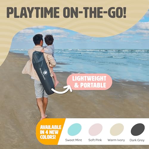 POP 'N GO Baby Playpen - Indoor & Outdoor Playpen for Babies and Toddlers - Baby Beach Tent, Foldable, Portable W/Canopy, Travel Bag, & Mosquito Net - Pop Up Pack and Play Tent (Anchor Grey)