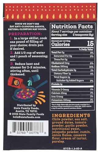 Siete Seasoning - Spicy | Paleo, Preservative Free, Whole 30 Approved (Pack of 1)