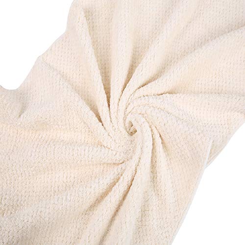 Laojbaba Microfiber Hair Towel Quick Dry Hair Towel Hair Drying Towels Suitable for All Kinds of Hair Ultra Absorbent Long and Thick Hair 24X48inch Blue (1pcs)