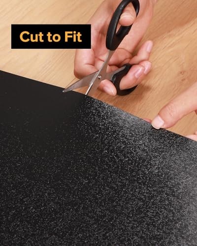 Area Mat, Black PVC Waterproof Heavy Duty Hardwood Floor Mat (28"x 36")