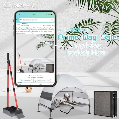 Professional Dog Runner Trolley System,Heavy Duty 30ft Dog Zip Line with 10ft & 15ft Tie Out for Large Dogs Up to 250lbs, Outdoor Dog Run Cable Leash for Backyard, Camping, Park and Outside Adventure