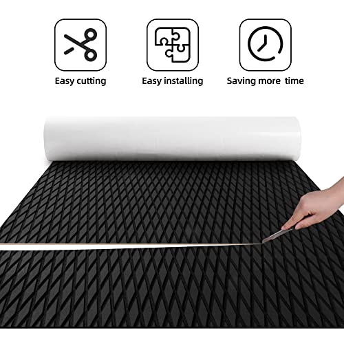 FOCEAN Boat Flooring EVA Foam Boat Decking Camo Marine Flooring Self-Adhesive Boat Mat Boat Carpet for Motorboat RV Yacht Kayak Surfboard, 94.5''x 23.6'', Olive Camo