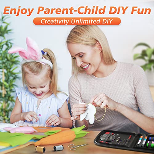 Coquimbo Sewing Kit Christmas Gifts for Grandma, Mom, Adults, Kids, Beginner, Traveler, Emergency, Portable Sewing Supplies Contains Soft Tape Measure, Scissors, Thread, Sewing Needle etc(Black, S)