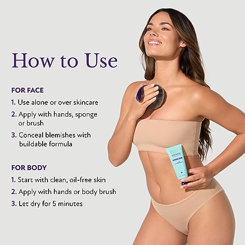 Westmore Beauty Supreme Creme All Over Complexion Perfector - Light 3.3OZ - Face, Leg and Body Makeup - Long Lasting CC Cream Self Tanner Spf Skin Tint For Waterproof, Transfer-Resistant Full Coverage