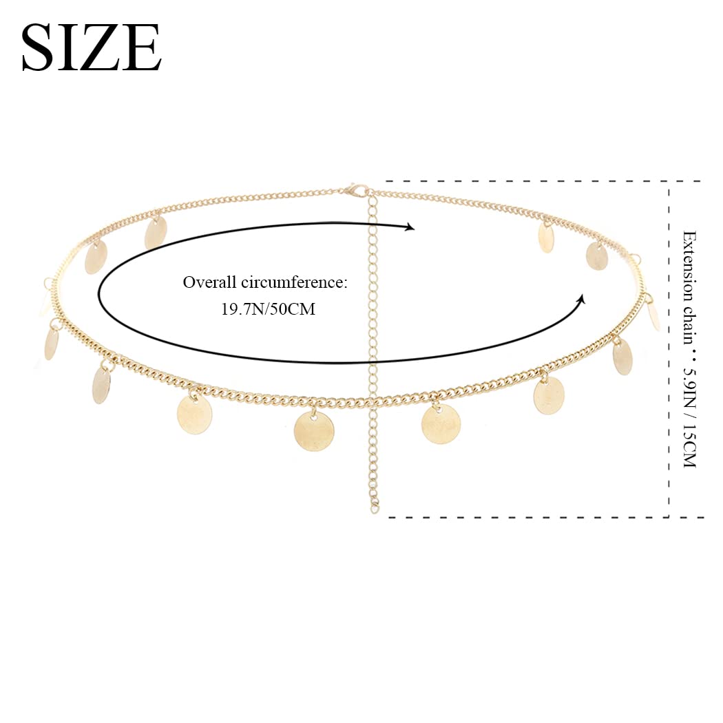 A&c Boho Coin Hair Chain Gold Tassel Pendant Headchain Egyptian Headpiece Festival Wedding Prom Party Opera Dinner Tea Parties for Women and Girls