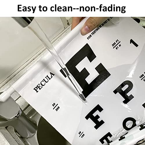 Eye Chart, Snellen Eye Chart, Canvas Wall Chart Non-Reflective, Hang Wooden Framed Eye Charts for Eye Exams 20 feet 11 X 22 in.