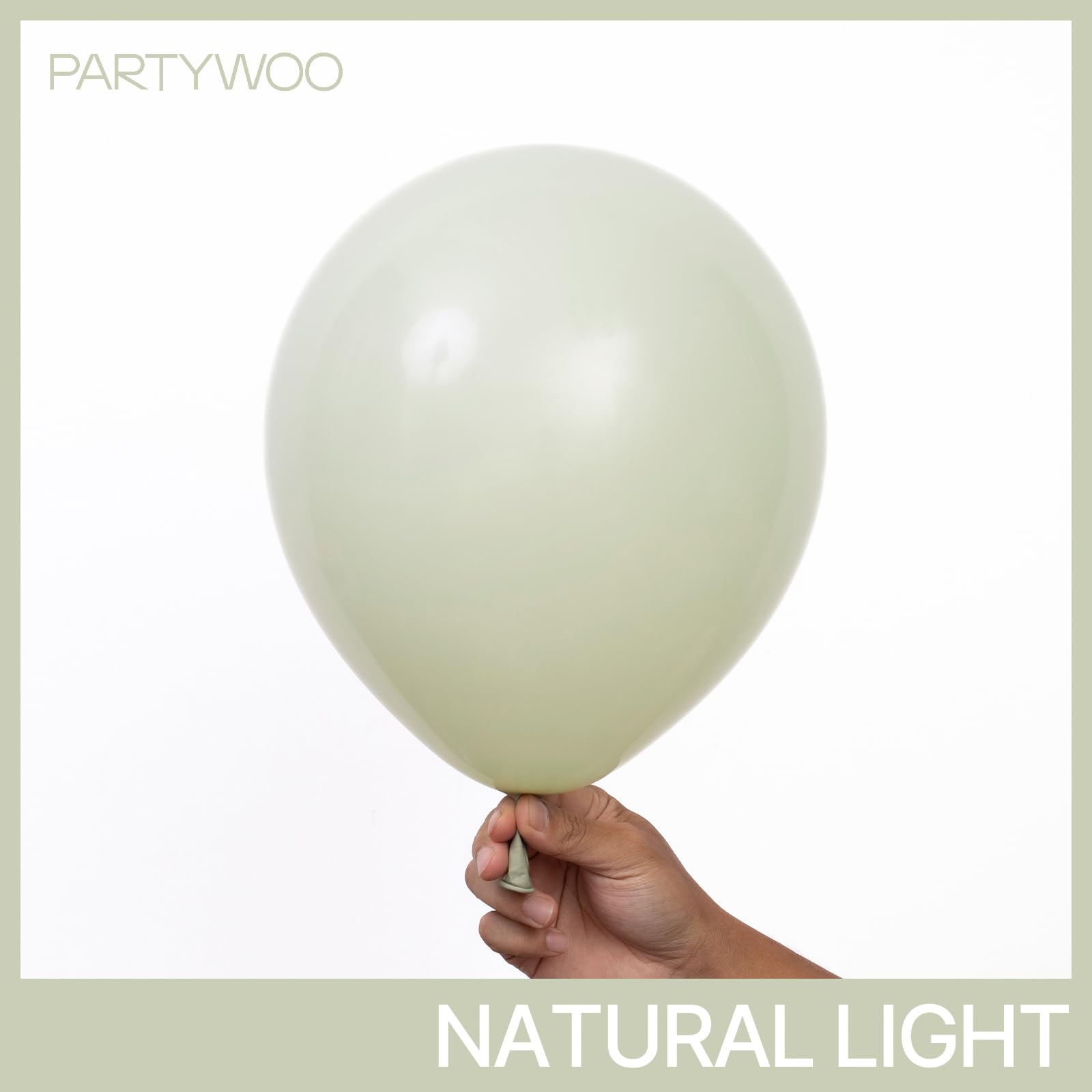 PartyWoo Sage Green Balloons 52 pcs 12 Inch Dusty Green Sage for Olive Green Party Decoration Birthday Graduation Safari Jungle Forest Baby Shower Party Decorations Green-F32