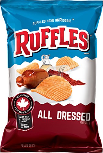 Ruffles Potato Chips, Sour Cream and Onion, 8.5 Ounce (Pack of 4)
