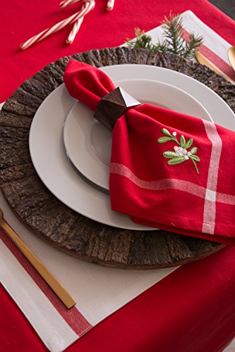 DII 14x72 Reversible Cotton Table Runner, Santa's Workshop - Perfect for Dinner Parties, Christmas, Holidays, or Everyday use