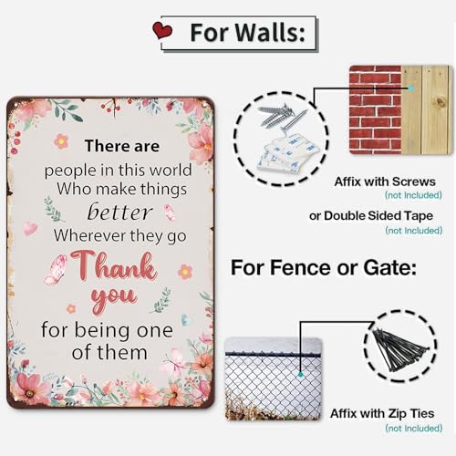 Inspirational Gifts for Women Coworker Boss Appreciation Gifts for Women, Going Away Farewell Gifts,Thank You Gifts 8x12 Inches Metal Tin Signs