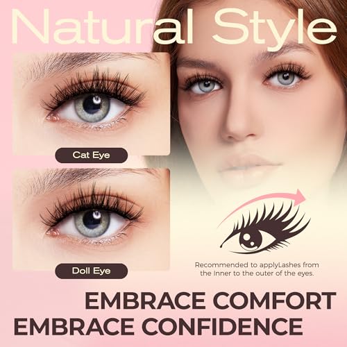 LASHVIEW Cluster Lashes 182pcs COMFYLASH D Curl Lash Extension Clusters Natural Look Cluster Lashes Extensions Super Thin Band & Soft Lashes Reusable 9-16mm MIX (natural)