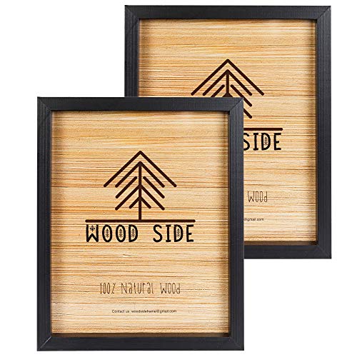 Brown Wooden Picture Frames 16x20 - Natural Rustic Solid Wood Thick Borders, Wall Mounting Poster Photo Frames