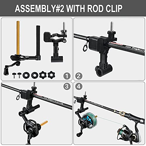 PLUSINNO Fishing Line Spooler with Unwinding Function, Fishing line Spooling Station Versatile for Both Thick & Thin Rods, Works with Spinning Reel, Cast Reel (Fishing Rod & Table Clamp Spooler)