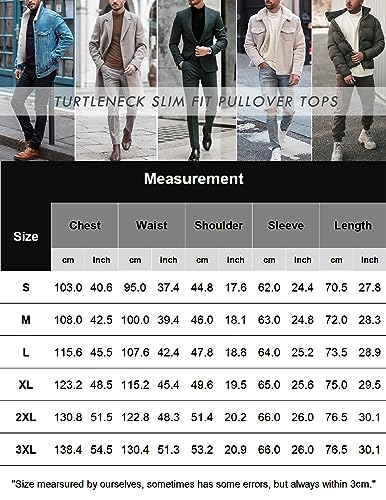 Ekouaer Men's Mock Turtleneck Long Sleeve Turtle Neck Shirts Lightweight Undershirt Thermal Pullover Sweater Khaki Medium