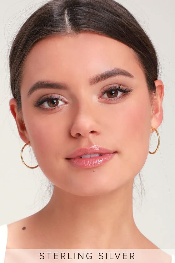 OOOPEL 2mm Sterling Silver Big Hoop Earrings For Women Girls Large Hypoallergenic Circle Endless Thin Hoop Oversize