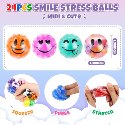 12 Pack Fidget Stress Balls for Adults, Cute Octopus Stress Relief Stress Ball, Bulk Squishy Squeeze Ball Set and Birthday Party Favors