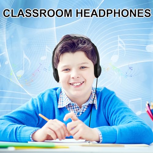 CN-Outlet Classroom Headphones Bulk 10 Pack for School,Libraries,Students,Adult, Individually Bagged Wholesale Disposable Headphones Classroom Earphones(Black) (Black, 10 Pack)