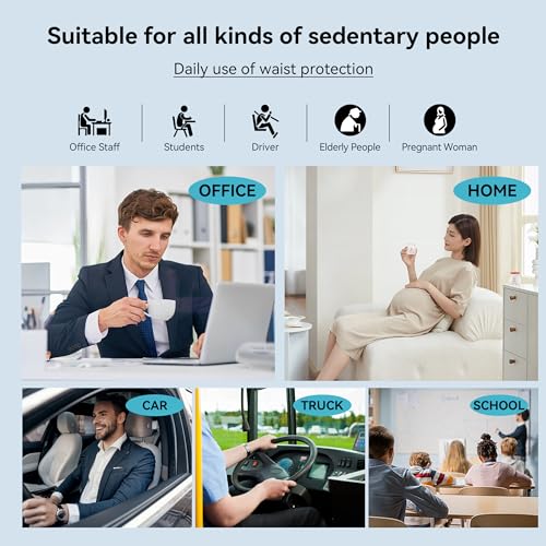 Super Snug Lumbar Support Pillow for Car, 100% Memory Foam Lumbar Pillow with Breathable Removable Cover, Ergonomic Design - Back Pillow Lumbar Support Pillow for Car Seat/Back Pain Relief(Black, Sam)