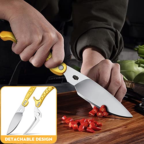 Heavy Duty Poultry Shears with Serrated Edge - For Chicken, Bone, Meat, Turkey, Fish - No Rust, Spring Loaded, Stainless Steel Kitchen Scissors