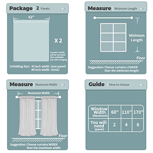 BGment Beige Full Blackout Curtains with Thermal Insulation Liner Curtains 108 Inches Long,Rod Pocket and Back Tab Double Layer Room Darkening Window Curtains for Bedroom(52 x 108 Inch, 2 Panels)