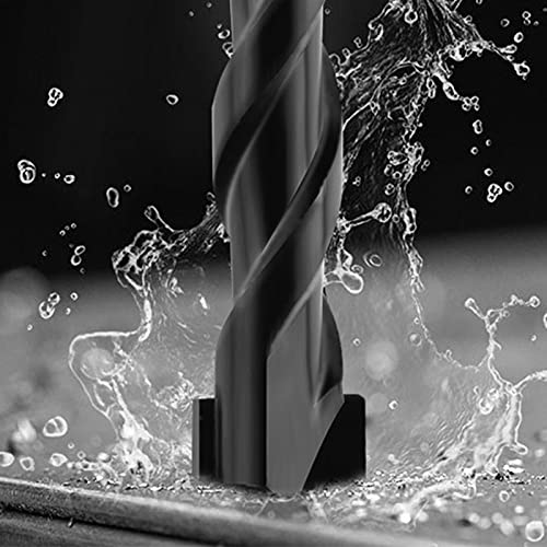 5-Piece 1/2” Masonry Drill Bits for Concrete Tiles Stone, 1/2 Inch Carbide Drill Bit Set for Glass Ceramic Brick Soft Metal Plastic and Wood, Hex Shank Drill Bit Set Diameter 12mm, Black