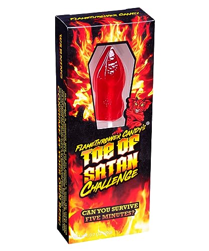 Flamethrower Candy Co Toe of Satan Lollipop One Pack Carolina Reaper Spicy Challenge
