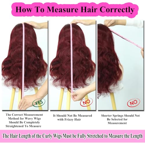 Bestdilin 13x4 99j Burgundy Lace Front Wigs Human Hair 220% Density Body Wave Lace Frontal Wig Pre Plucked with Baby Hair 20 Inch HD Transparent Lace Wine Red Colored Glueless Wigs for Women