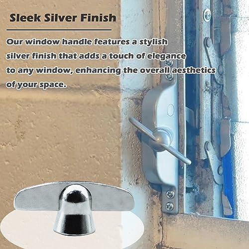 Follde Pella Window T-Crank, T-Crank Window Handle, 3/8" Spline Size (2 Pack) (Champagne)