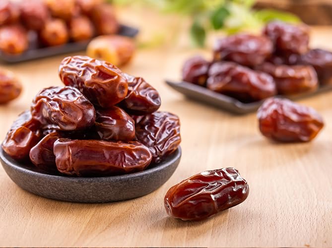 Jomara Khidri Whole Dates | 4.4 lbs | Natural Dried Dates | Healthy Snack | Natural Source of Fiber and Antioxidants | Vegan, Gluten Free, Paleo, Dairy Free