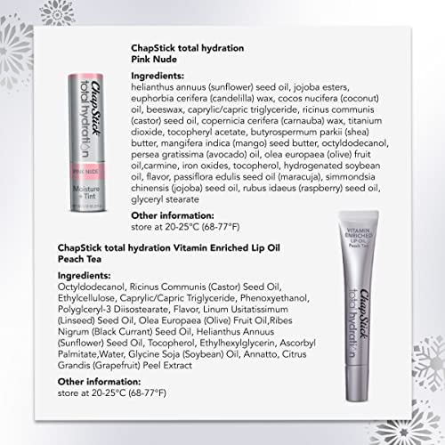 ChapStick Total Hydration Lip Kit Gift Set, Lip Moisturizer, Lip Scrub and Lip Balm Set - 4 Count