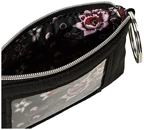 Vera Bradley Women's Performance Twill Zip ID Case Wallet, Black, One Size