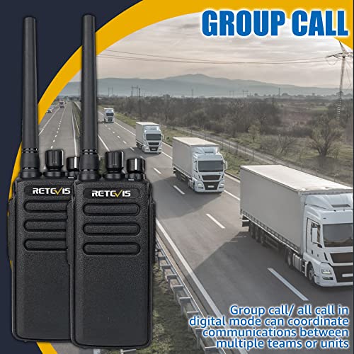 Retevis RT81V Digital Walkie Talkie,2 Meter Radio,Waterproof Two Way Radios Long Range,Dual Time Slot,Heavy Duty 2 Way Radio for Rural Area (2 Pack)