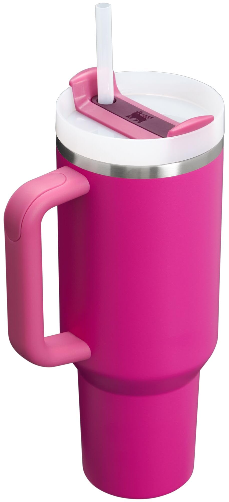 Stanley Quencher H2.0 FlowState Stainless-Steel Vacuum Insulated Tumbler with Lid and Straw for Water, Iced Tea or Coffee, Smoothie and More, Fuchsia, 40oz