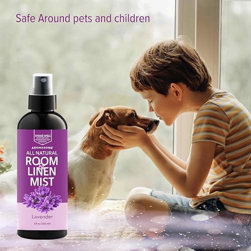 Aromasong Pillow Spray Gift Pack (Lavender, Ocean Mist, Eucalyptus) + Lavender Room & Linen Spray 4 fl oz – Relaxation, Deep Sleep, Calming Aromatherapy Bundle