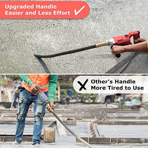 Seeutek Concrete Vibrator Handheld 1600W Power Concrete Vibrators with 6.6ft Shaft Rod, 15000VPM Electric Concrete Vibrabrater Portable Pencil Cement Vibrarator for Industrial Concrete Construction