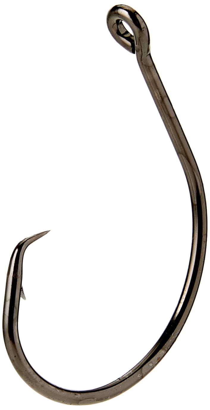 Mustad Demon Perfect Circle, in-Line 1X Fine Wire - Black Nickel-Size 1/0 - Pack of 10