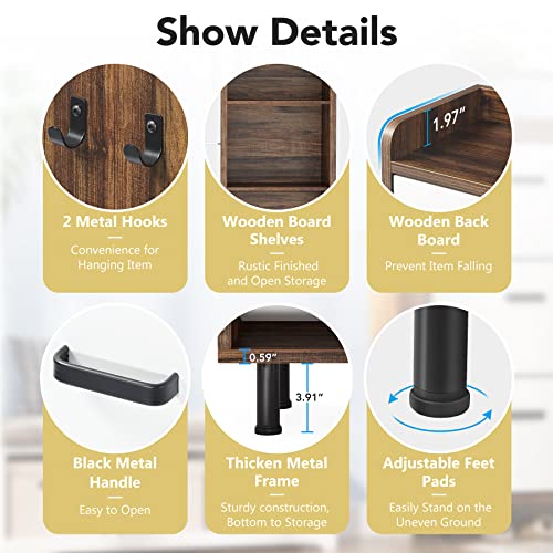 Tribesigns Shoe Cabinet, Flip Drawers Shoe Storage Cabinet for Entryway with 3 Flip Drawers and 5 Shelves, Freestanding Shoes Cabinet for Closet, Living Room, Bedroom, Brown & White