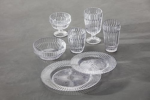 Fortessa Archie Glass 12 Piece Dinnerware Set, Service for 4, Clear
