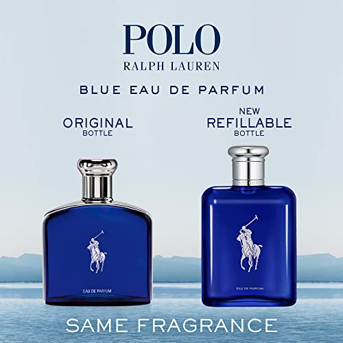 RALPH LAUREN FRAGRANCES Polo Blue - Eau de Parfum - Men's Cologne - Aquatic & Fresh - With Citrus, Bergamot, and Vetiver - Medium Intensity - 4.2 Fl Oz