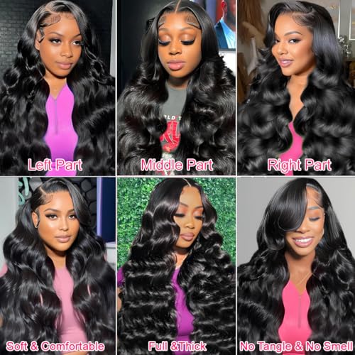 220 Density 13x6 Ombre Lace Front Wig Human Hair 1B/27 Balayage Highlight Body Wave Lace Front Wigs Human Hair Colored Ombre Brown Wig Human Hair Glueless HD Lace Frontal Wigs Human Hair 20 Inch