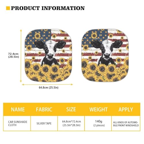 Poceacles Hawaii Palm Tree Sunset Print Car Windshield Sun Shade for Front Window 2 Piece Foldable Universal Auto Sunshade Fit for Most SUVs,Seda,Truck or Van