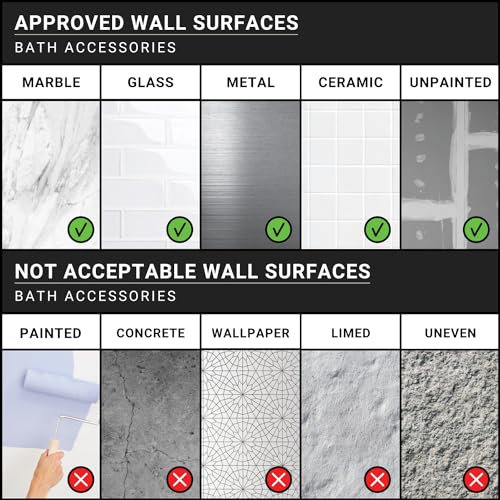 Questech Decor Corner Shower Shelf, Shower Shelf for Inside Shower Tiled Walls, Bathroom Shower Corner Storage, 9 Inch Corner Shelf Shower Caddy Classic Flatback, Bright White Matte