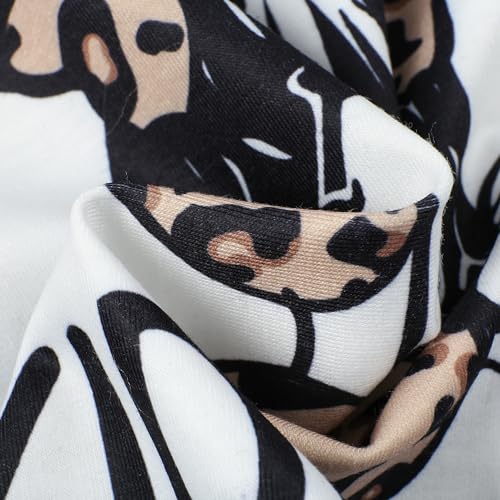 PATPAT Girls Fall Crewneck Black Sweatshirt Graphic Pullover Long Sleeve Shirts Toddler Kids Cute Sweatshirts For Teen Girls 3-4 Years