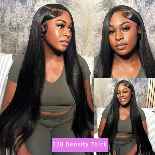 HUICHU 13x6 straight lace front wig human hair (20inch)