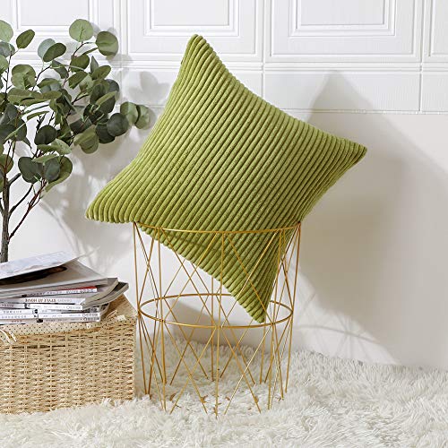Artscope Cozy Striped Corduroy Pillow Covers Super Soft Decorative Oblong Throw Pillow Covers Case Cushion Covers for Sofa Couch Bedroom Car Decor 12 x 20 Inches, Navy Blue