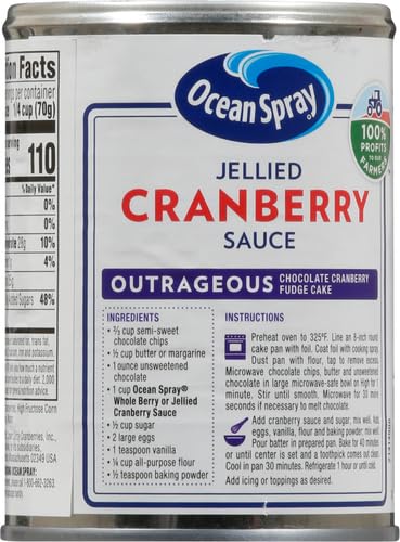 Ocean Spray Jellied Gluten Free Cranberry Sauce, 14 Ounce Can