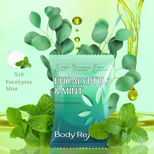 BodyRefresh Shower Steamers Aromatherapy -18 Packs Eucalyptus Mint Shower Bombs, Birthday Gifts for Women and Men, Stress Relief Self Care Gifts for Mom, Christmas Gifts, Stocking Stuffers for Women