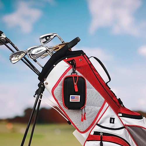 Craftsman Golf Black Rangefinder Case USA Flag Hard Shell for Tectectec Callaway, Universal Range Finder Carry Bag